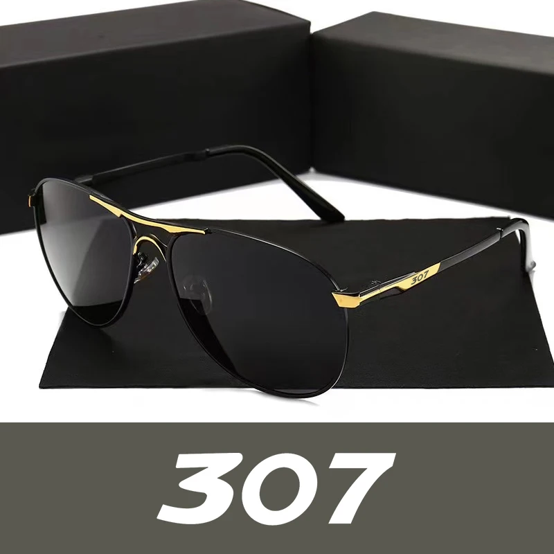 Classic Men's Polarized Sunglasses Metal Driving Male Light Sun Glasses for Peugeot 307 Accessories Car Styling