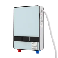 Chauffe-eau électrique 6500W, chauffe-eau instantané avec douchette et écran tactile LED, montage mural pour salle de bain à domicile 1
