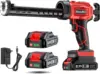 Cordless Caulking Gun[2024 Upgraded], 21V Battery Powered Caulk Gun w/2 x 2.0AH Batteries, Electric Caulking Gun w/LED Li 1