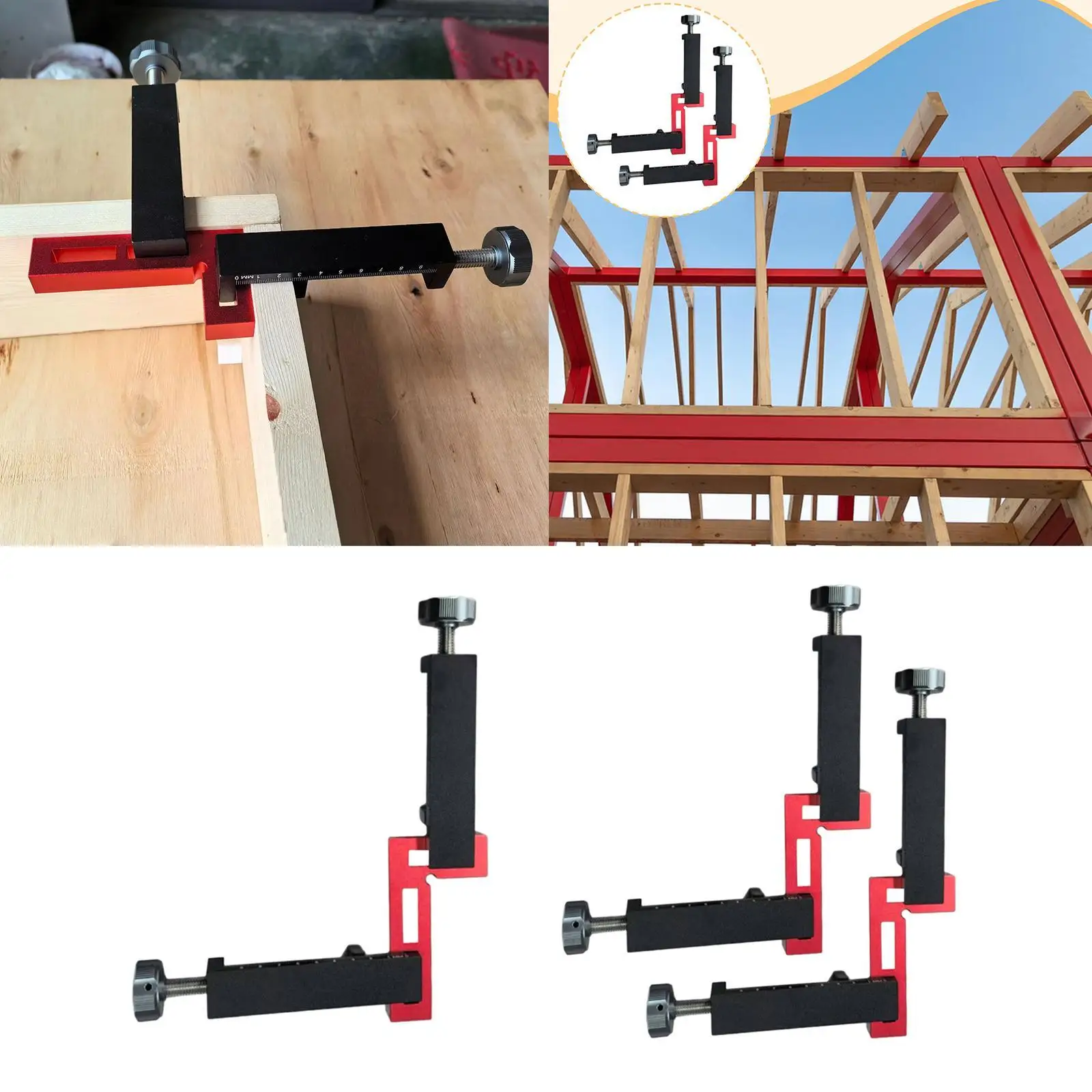 G Clamp with 90 Degree Angle Fixer for Window Construction Calibration Tool G Clamp with 90 Degree Angle Fixer for Window Construction Calibration Tool