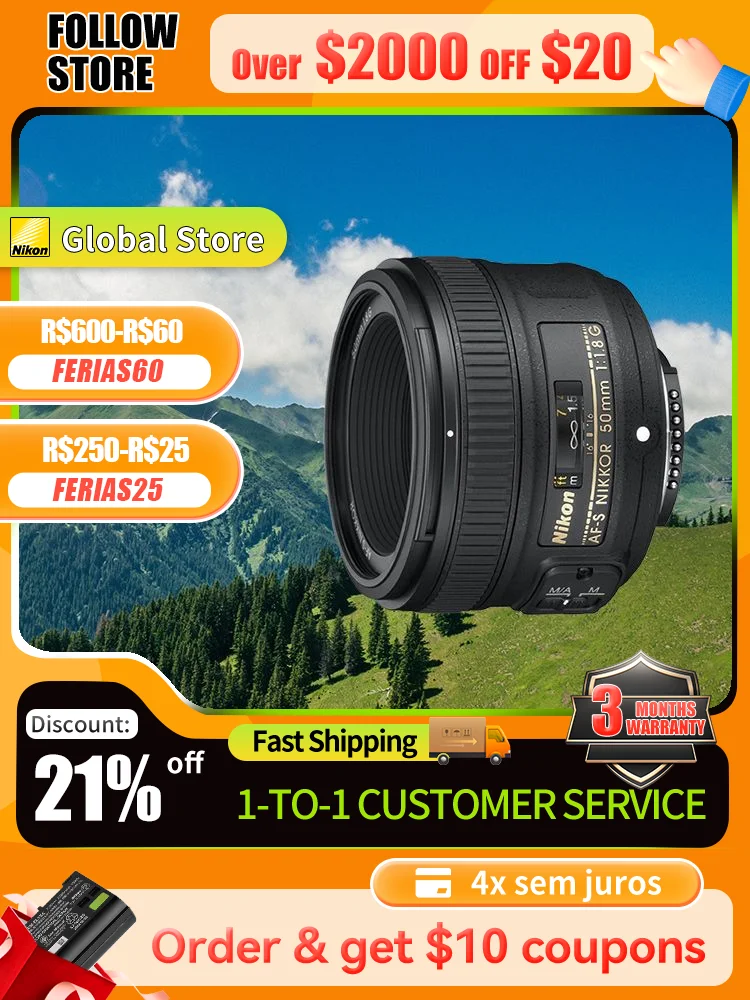 NIKON AF-S NIKKOR 50mm F/1.8 G FX Large Aperture Portrait Lens For NIKON D780 D850 D810 Professional Photography Nikkor 50F1.8G