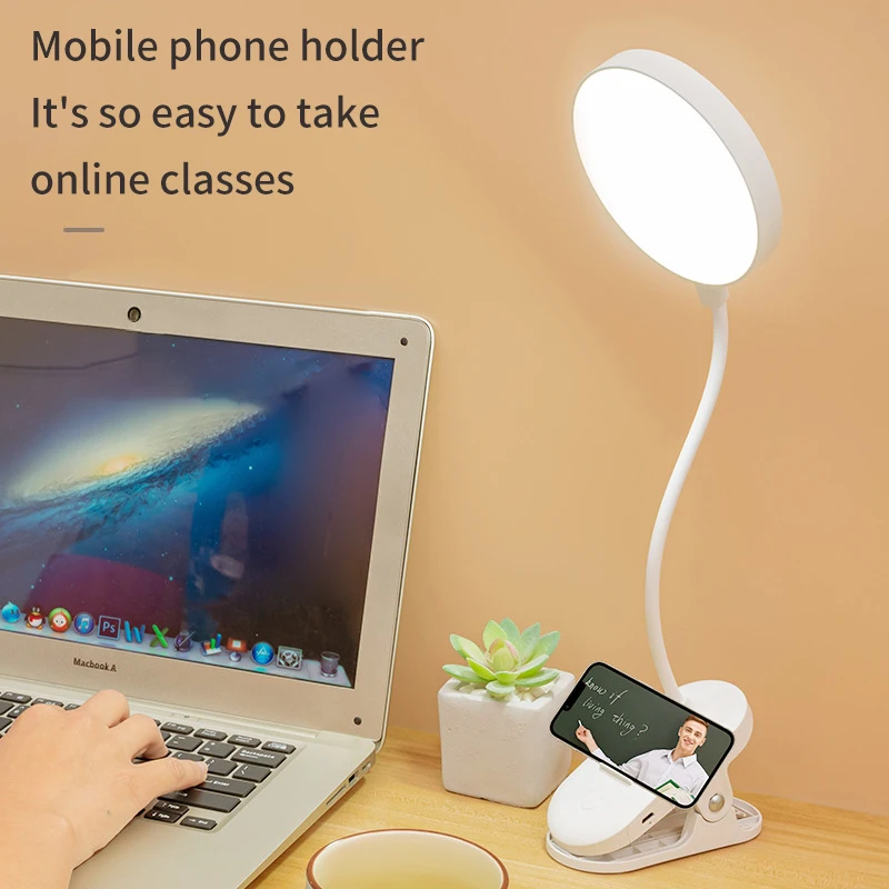 Lampe de bureau à 14 led tactile avec port USB, 3 Modes d'éclairage, idéal  pour la lecture - AliExpress