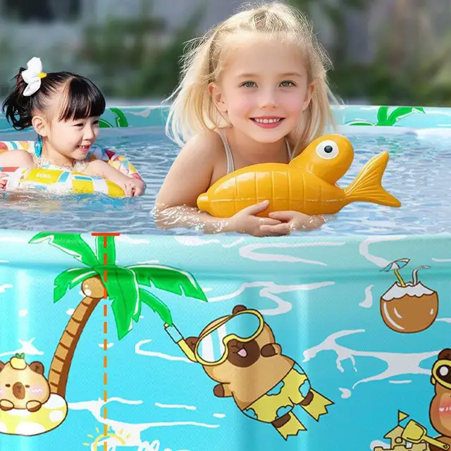 Foldable Non-inflatable Swimming Pool Non-inflatable Ground Swimming Pool Portable Waterproof Bath Basin Swim Tool For Backyard 5