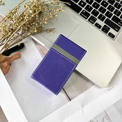 Sophisticated Faux Leather Flip - Top Cigarette Case - Durable and Stylish Men's Accessory (PURPLE)