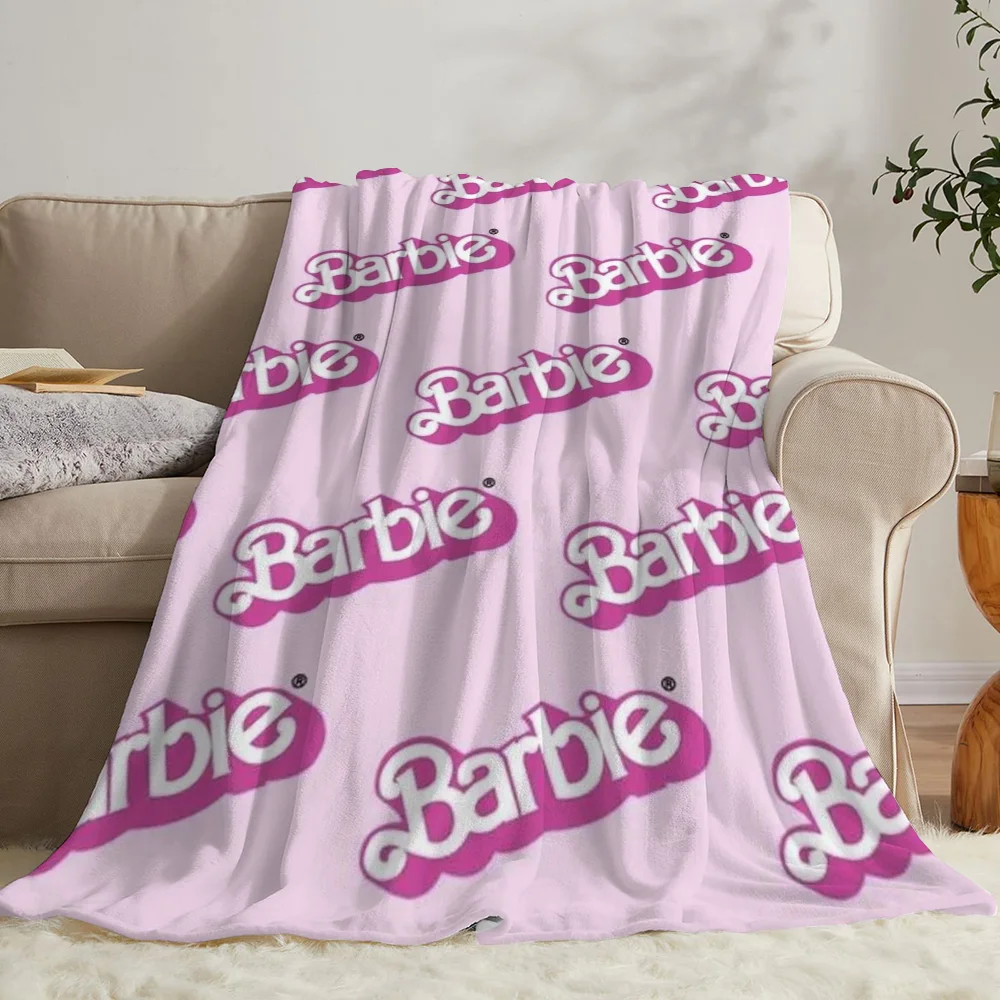 Barbie Oversized Blanket Throw Thick Blanket for Winter Knitted Plaid Bed Blankets and Throws Fluffy Soft Blankets Characters 2