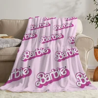 Barbie Oversized Blanket Throw Thick Blanket for Winter Knitted Plaid Bed Blankets and Throws Fluffy Soft Blankets Characters 2