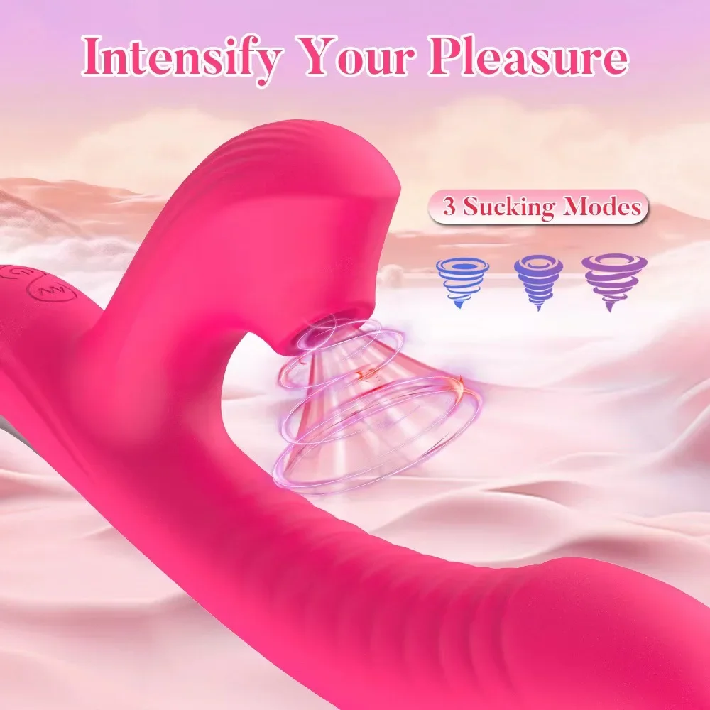 Clitoral Sucking Vibrator Female Dildo Vaginal Wiggling Massager Clitoris Sucker Vacuum Stimulator Sex Toys For Women Adults 18