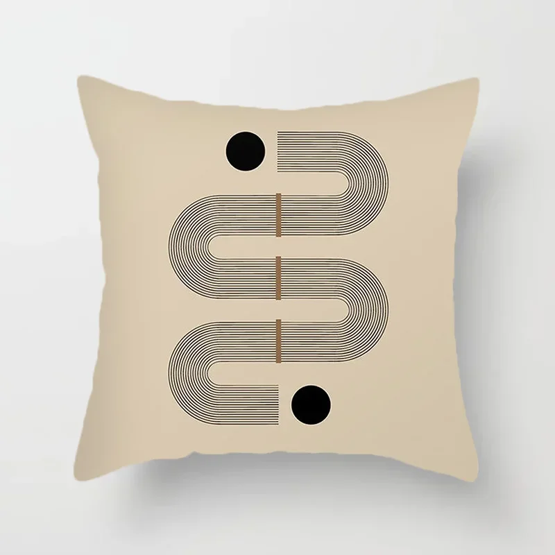 Throw Pillow Cover Cushion Covers Pillow Case Pillow Covers Cushion Cover Creative Abstract Line Pattern Cushion Cover Home Decor Pillowcase Sofa Decoration Bird Peach Skin