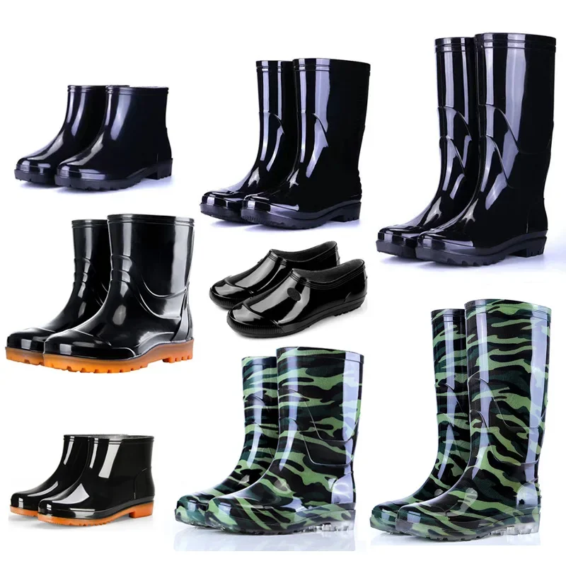 Bottes de pêche camouflage genou imperméables homme - Chaussures PVC doublées polaire pour pêche hivernale