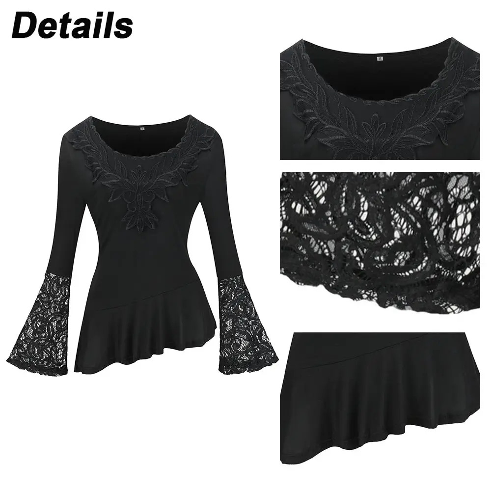 Women's Plus Size Pullover - Flared Sleeve Tunic Top