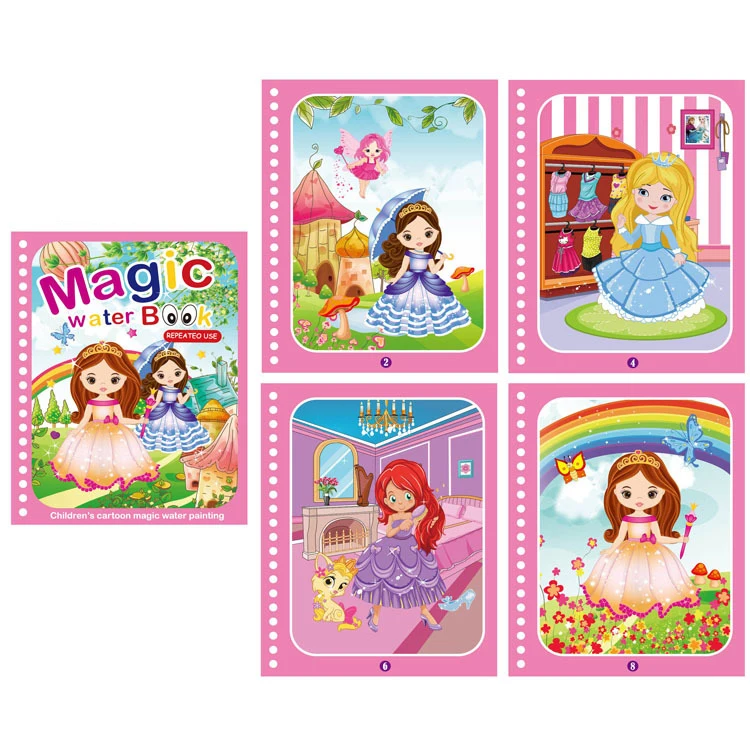 Magic Water Drawing Coloring Book for Kids - Creative Painting Toy and Gift for Boys and Girls