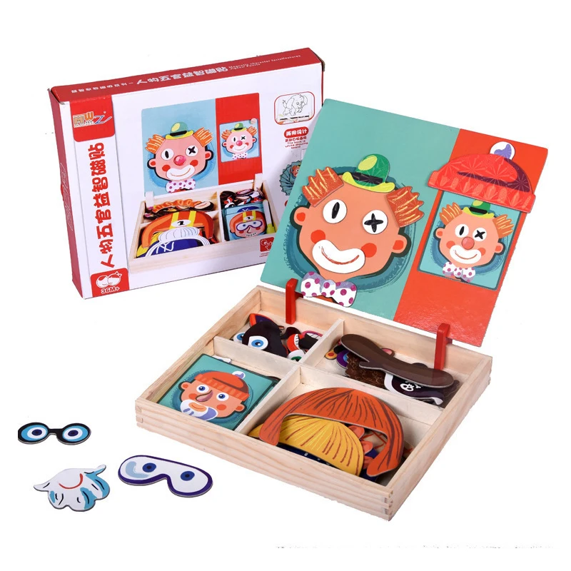 Children's Fun Early Education Puzzle Magnet Book Scenario Magnetic Stickers Toys For Kids