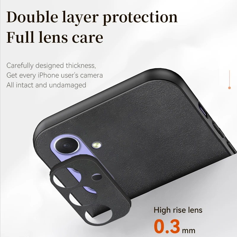 Sleek Magnetic Leather Car Mount Phone Case