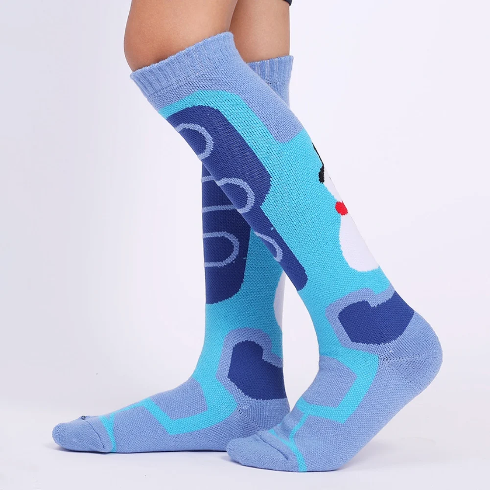 Warm Sportswear for Kids, Ski Socks, Thick Towel Bottom, Sweat-Absorbing, Outdoor Sports, Hiking, Climbing, Winter, 2 Pairs/Pack