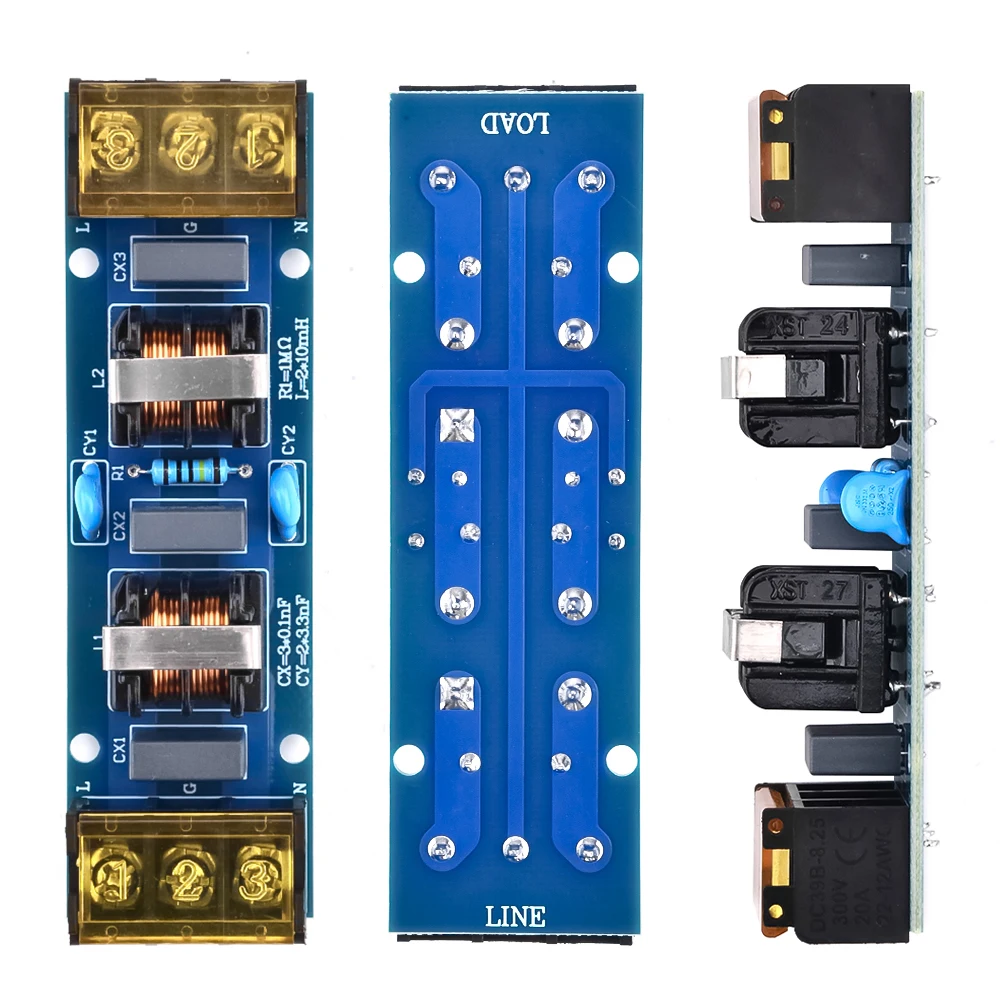 Filtro EMI AC 250V 6A 25A, Scheda Filtro Passa-Basso a Due Stadi, Soppressore di Interferenze Elettromagnetiche ad Alta Frequenza - Image 2