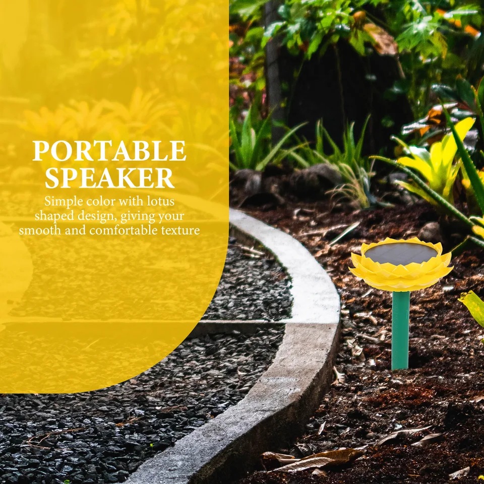 Speaker Solar Power Buddha Statue Music Player Plastic Powered