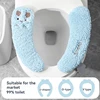 New Pattern Fashion Winter Toilet Seat Cushion Household Toilet Adhesive Seat Cover Seasonal Universal Toilet Seat Cushion 5