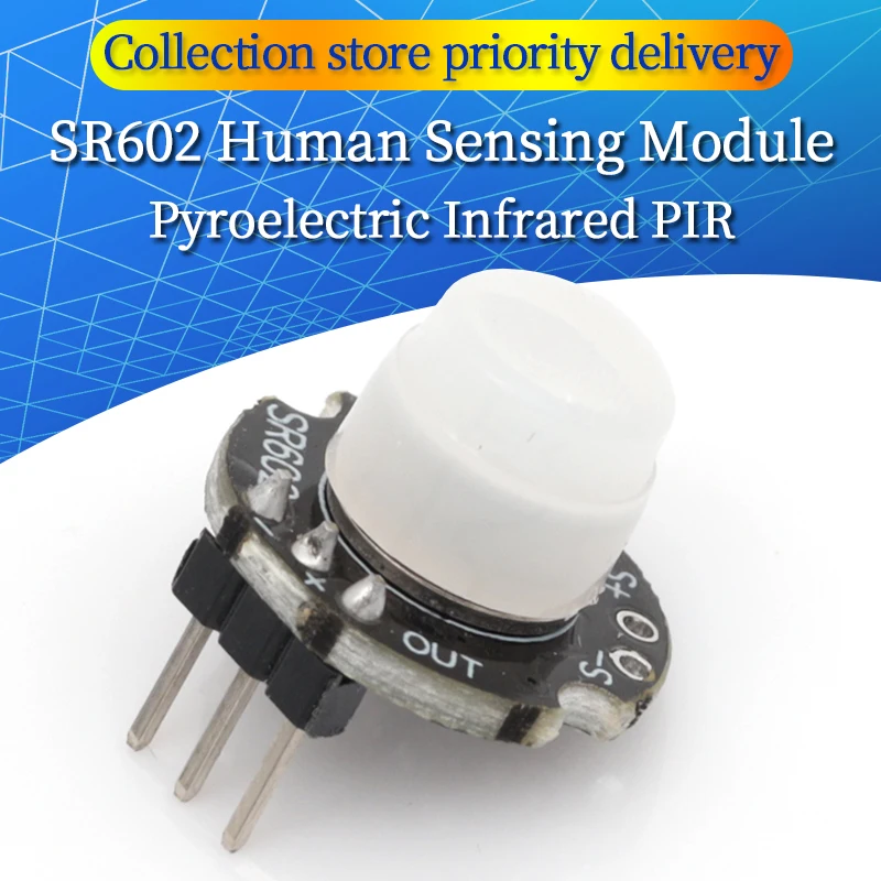 SR602 MINI Hareket sensör dedektörü Modülü Pyroelektrik Kızılötesi PIR kiti duyusal anahtar Braketi arduino Diy için lens