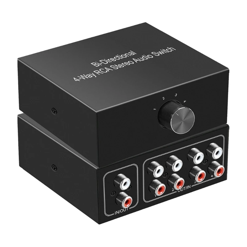 

L/R Sound Channel Splitter RCA Stereo Selector Ports