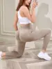Women's maternity yoga pants Exercise leggings high-waisted belly support pants casual and comfortable 5
