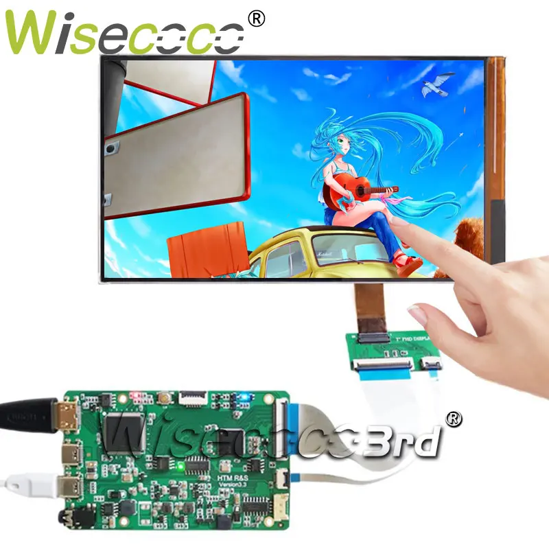 Polegada 1920×1080 Toque Display Lcd Paisagem Padrão Android Caixa de tv Ps3 Gaming Box Windows Portátil Raspberry pi Exibição 7