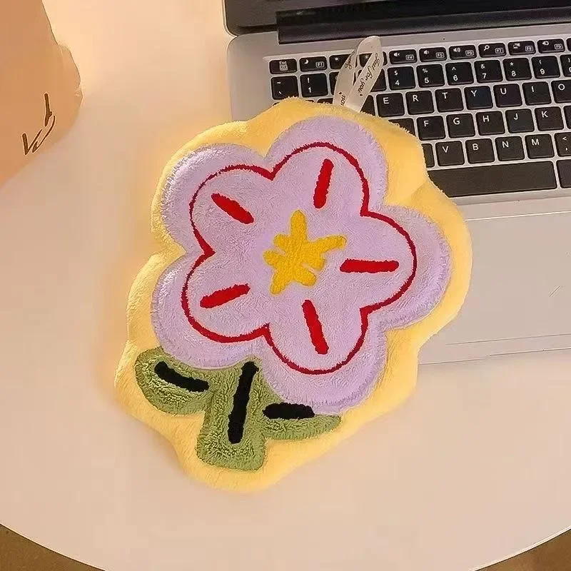 New Flower Shape Hand Towel Super Absorbent Cleaning Cloth Bathroom Kitchen Hanging Hand Wipe Thicken Handkerchief Dishcloth LIJ