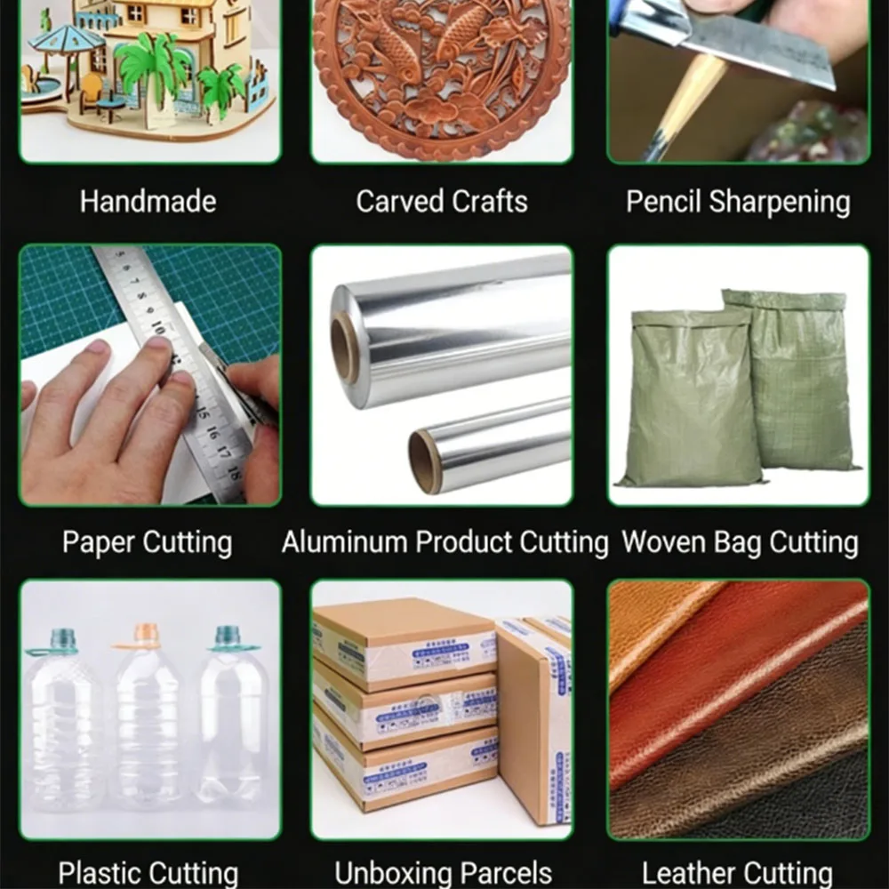 고탄소강 블레이드 유틸리티 나이프 내구성 있는 산업용 교체 가능 사무용 미술 학생용품 스테인리스 스틸 종이 절단기