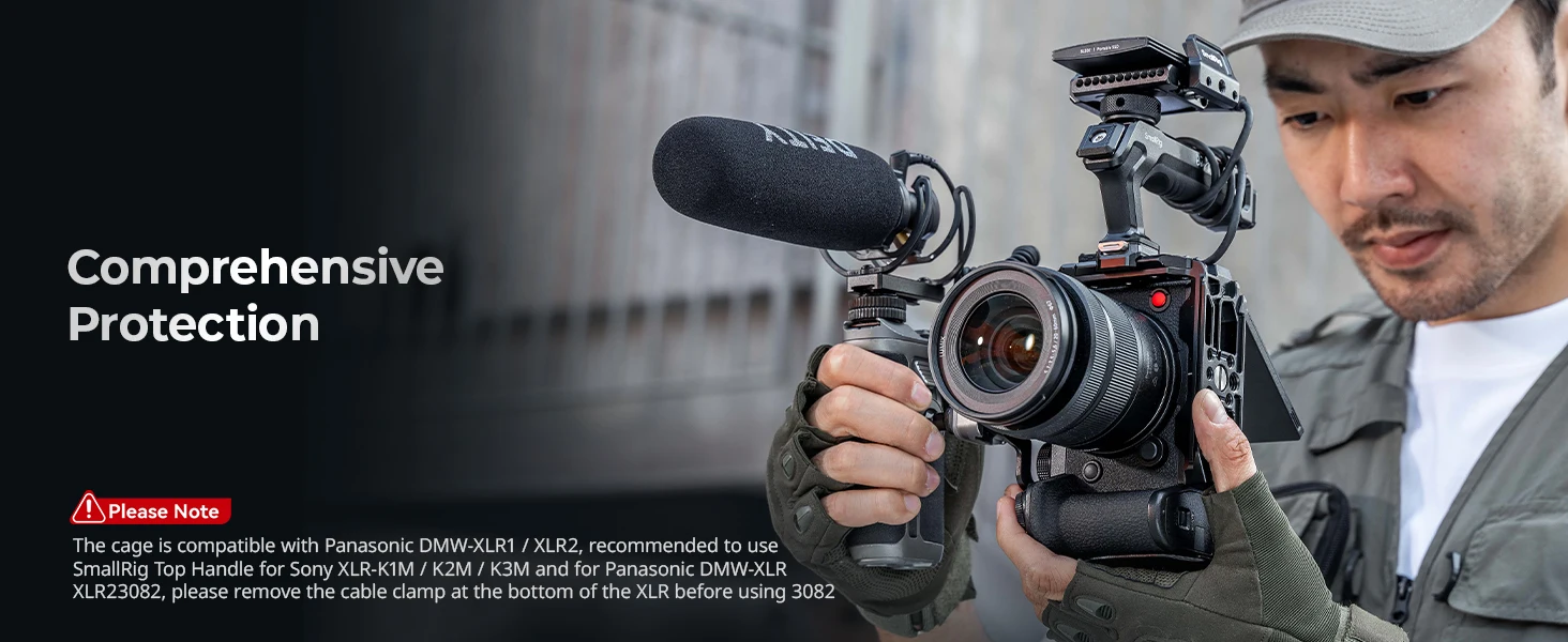 SmallRig Kamera-Cage für Panasonic LUMIX S1 II / S1 IIE / S1R II / S5 II / S5 IIX / G9 II mit Schnellverschluss-NATO-Schienen und Arca-Swiss-Basis – Detail 4