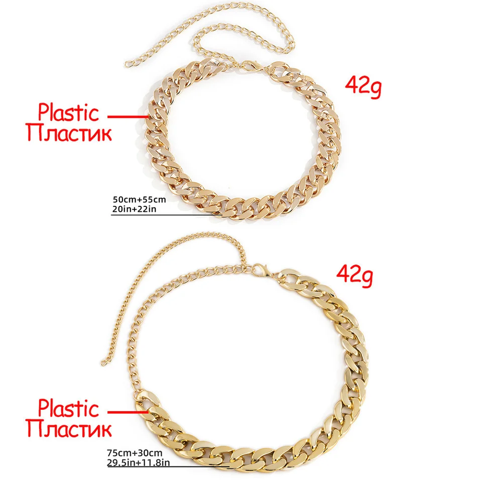 MAKEMECHIC Women's Metal Waist Chain Belt - Chunky Belly Jewelry For Jeans, Dresses, Y2K Style Adjustable Chain Belt