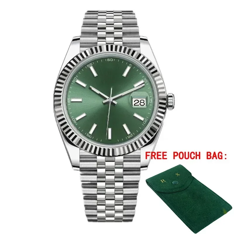 

Luxury Men's Women Automatic Mechanical Watch Sapphire Waterproof Stainless Steel Bracelet Black Blue Green for Datejusts Style