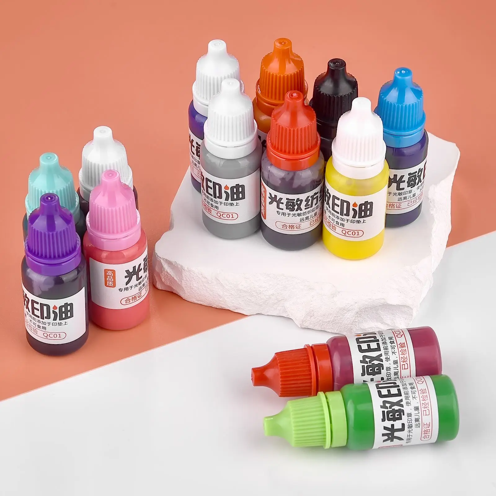 Vibrant 10ml Multi-Color Stamp Refill Ink for Office & School Supplies