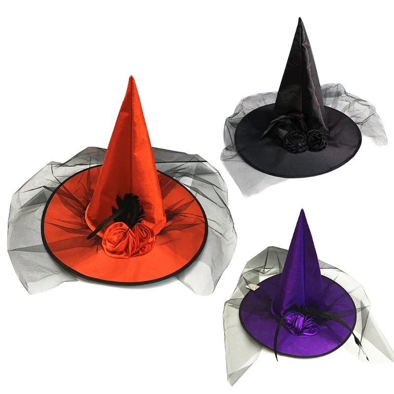 

Witch Hat for Halloween Accessory Theater for Play Acting Tools 449B