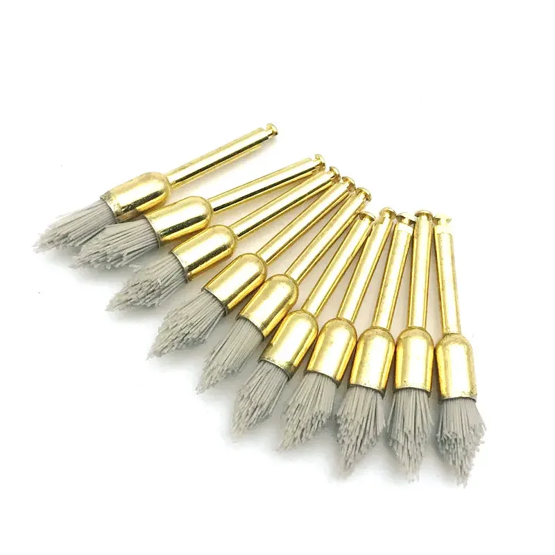 Lot De 100 Brosses/cupules De Polissage Dentaire - Type à Loquet, Caoutchouc Blanc - Pour Prothèses Et Finitions