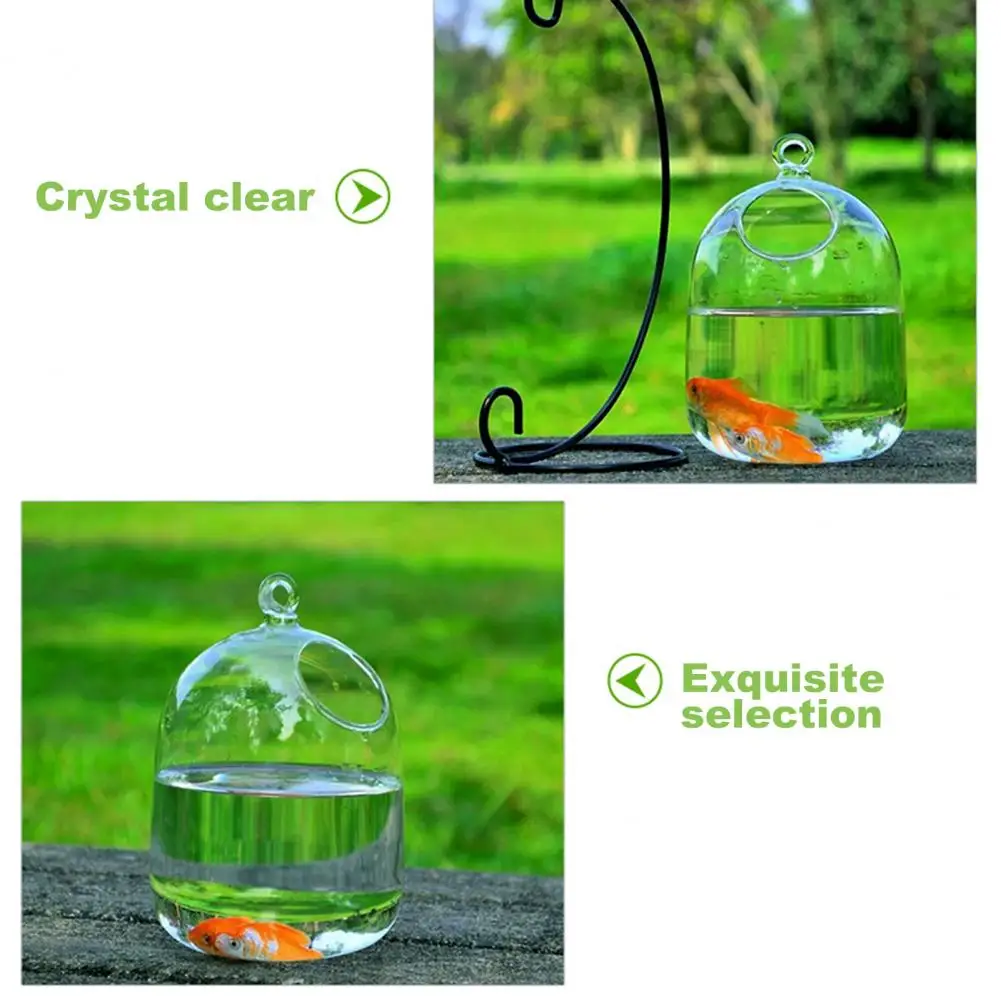 Vase Fishbowl Transparent Hanging Glass Creative Decor Fish Tank for Living Room fish aquarium