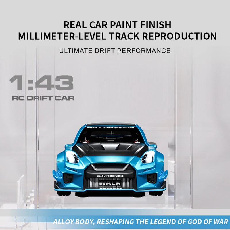 1:43 RC 4wd Drift Alloy Car With Gyro Alloy Remote Control Car Toy Gift For Children Boys Christmas Halloween Gifts