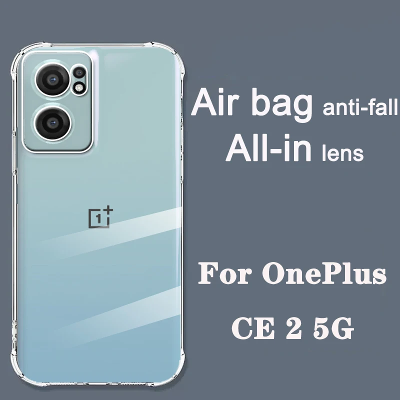 

Thickened Airbag Shockproof Clear Soft Phone Case For OnePlus Nord CE 2 case 5G Transparent Back Cover 6.43" ce2 cases IV2201
