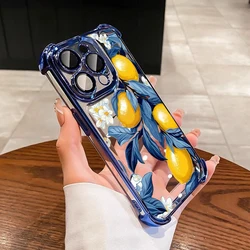 Fashionable Yellow Lemon Fruit Phone Case with Plating Cover for OPPO Reno 13 5G (S28050)