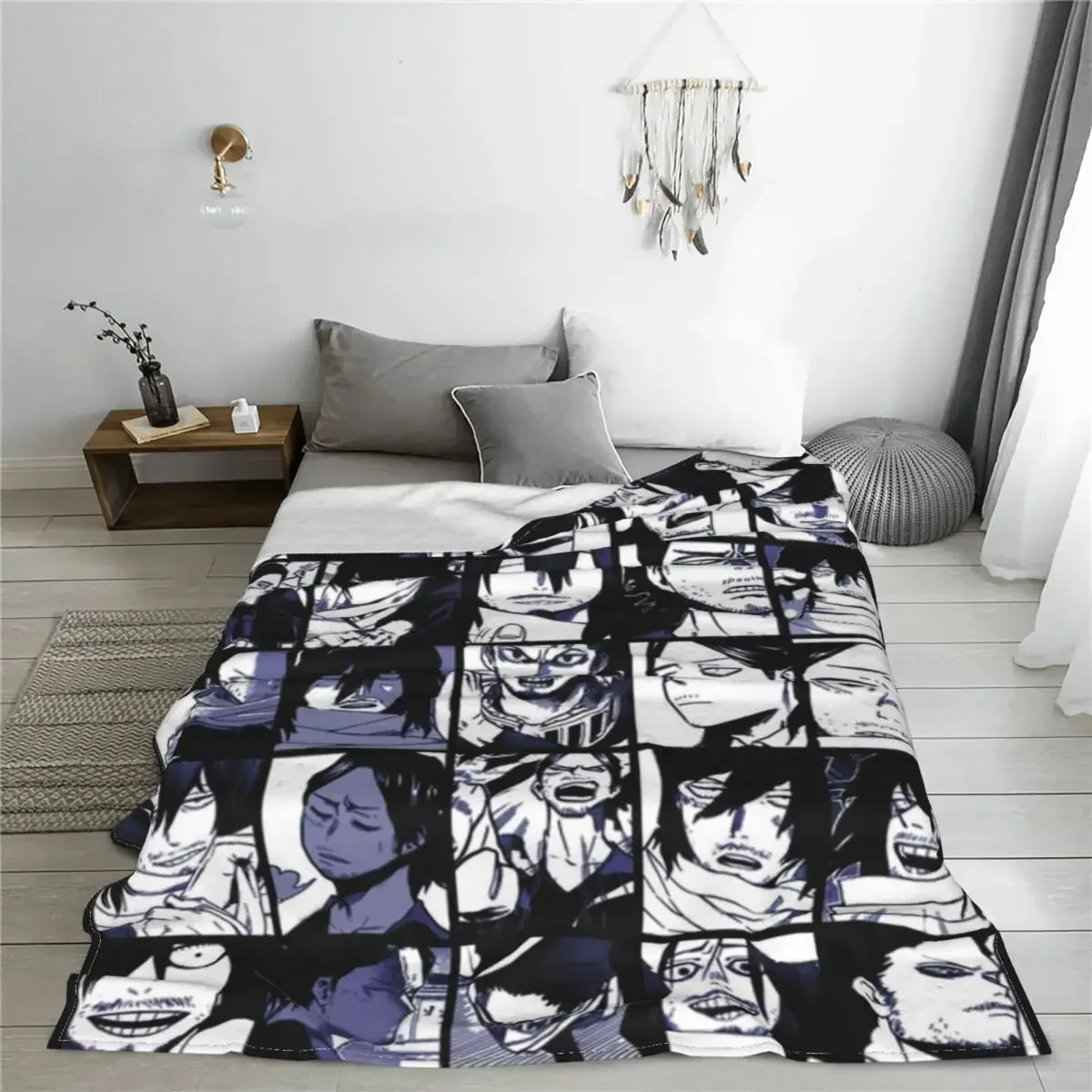 Aizawa Shota Collage Blanket Fleece My Hero Academia Warm Throw Blankets for Car Sofa Couch Bedspread 2