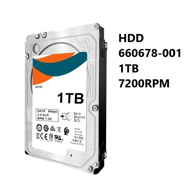 Nuovo Hdd 660678-001 1Tb 7200Rpm Sas 6 Gb/S Sff Hot-Plug Dual Port 2.5In Hard Drive Per Custodie Eva Serie H + P-E-P6000