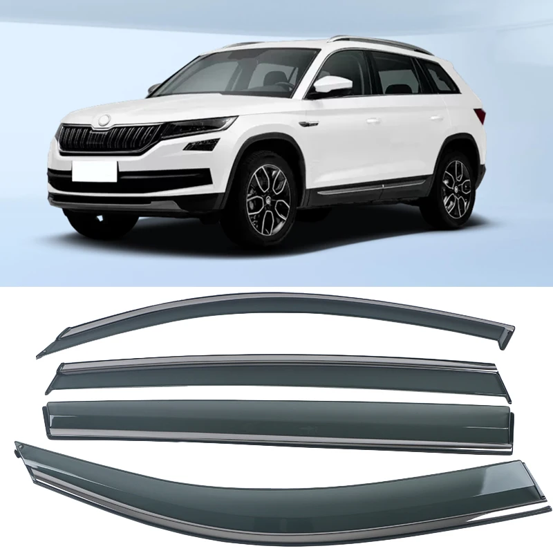 ForSkodaKodiaq20162021ChromeMoldingTrimStripWindVisor