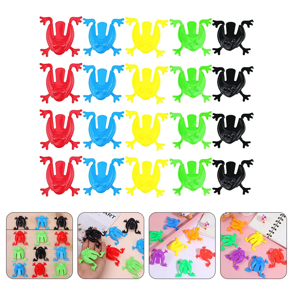 Plastic Frogs Toys Realistic Colorful Bouncing Frogs Toys Color jumping frog toy jumping frog children's educational toy