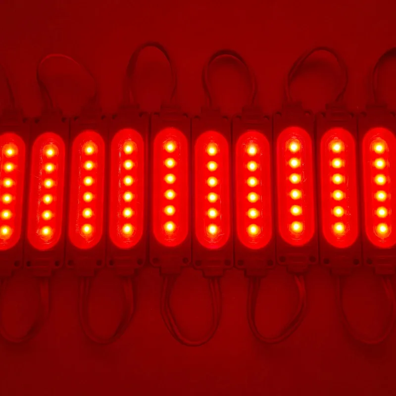 20개/세트 DC 24V 2W 6LED 인젝션 라이트 렌즈 포함 COB LED 모듈 방수 IP68 LED 백라이트 (간판 채널 문자용)