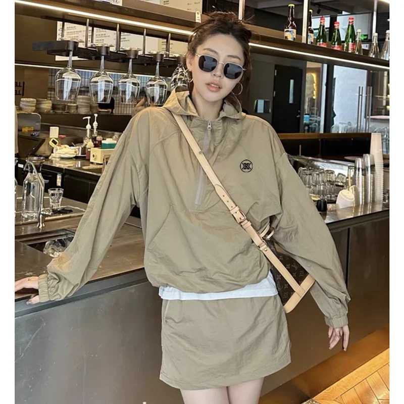 Golf Clothing Women New Two Piece Set Women Summer Golf Wear 2025 High Quality Golf Suits Fashion Golf Skirt Sunscreen Jacket 3