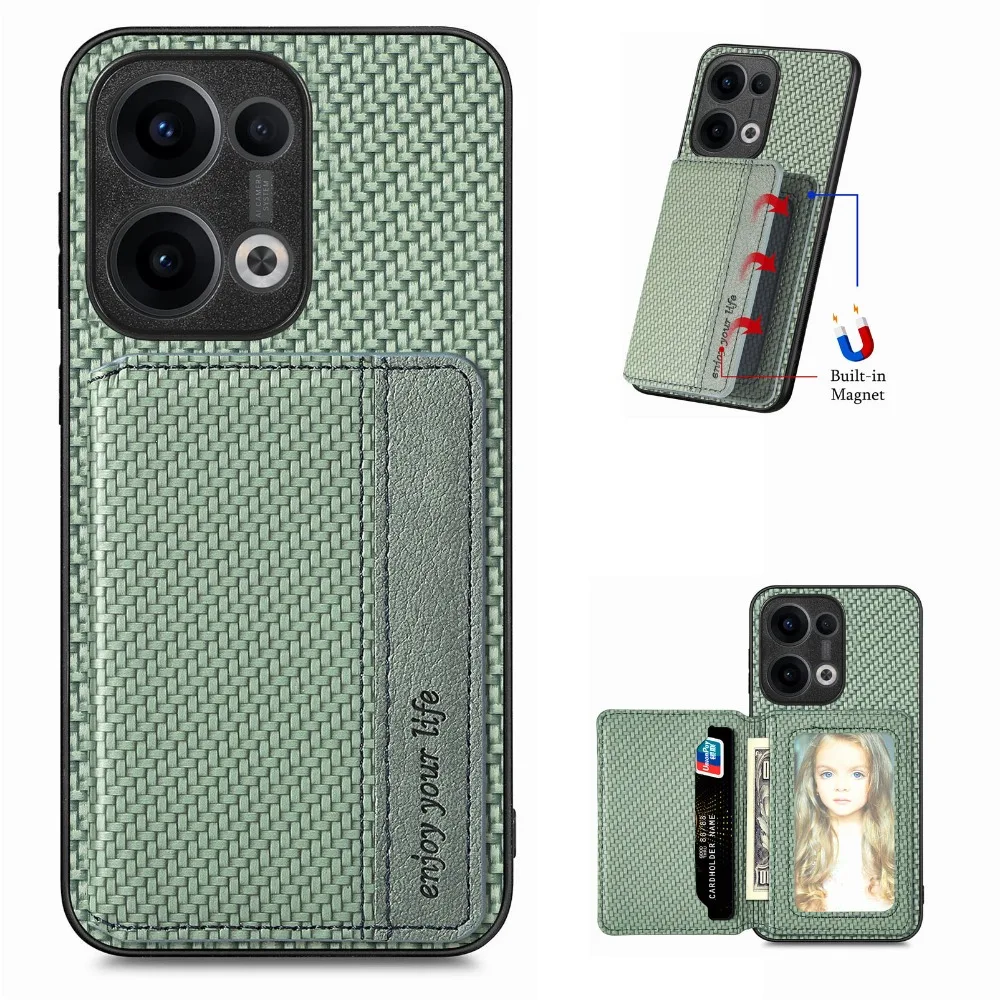 Leather RFID Wallet Card Holder Phone Case with Magnetic Closure