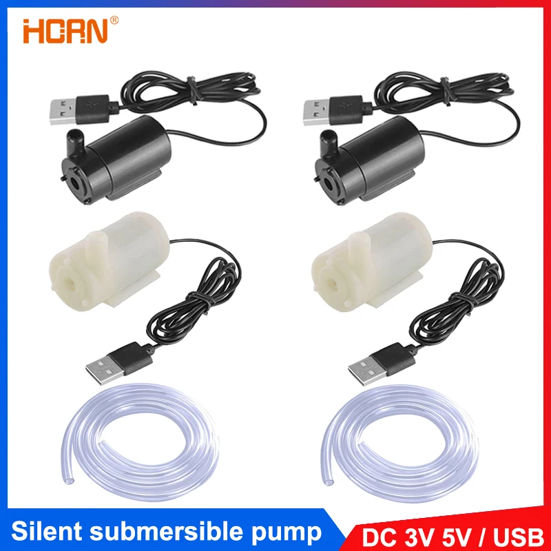 USB Submersible ปั๊ม Silent Micro ปั๊มน้ํา 3V 5V DC แรงดันไฟฟ้าต่ําปั๊มน้ําแบบพกพาเหมาะสําหรับถังปลา Fountain พิพิธภัณฑ์สัตว์น้ํา 1