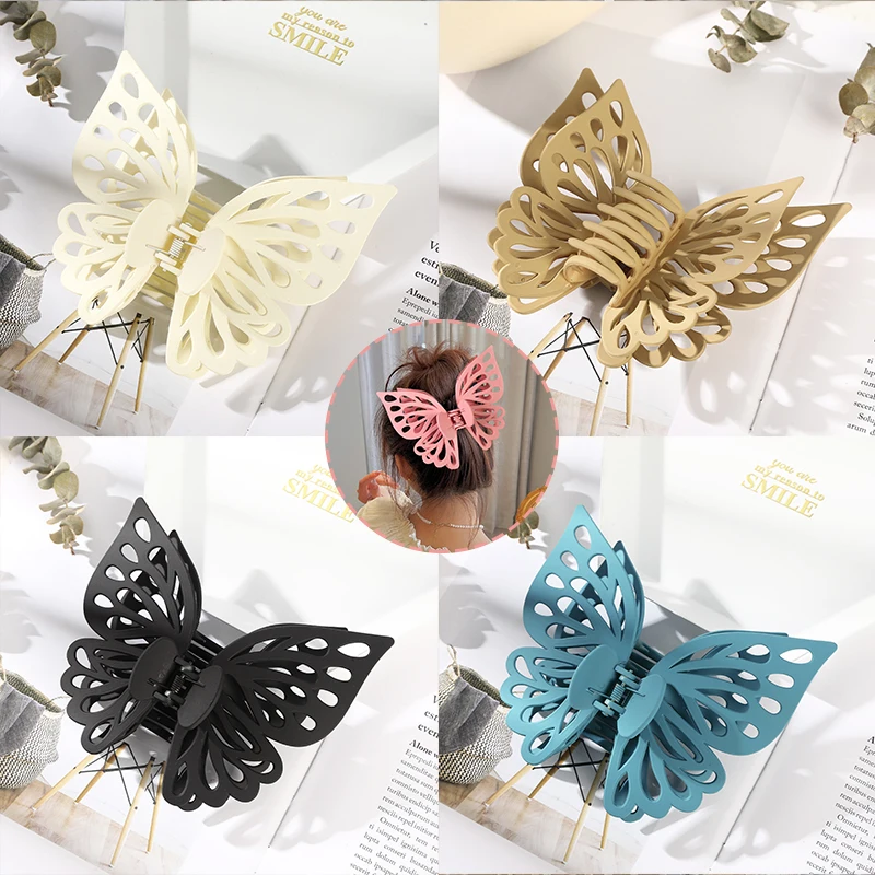 

1PC Fashion 13.5cm Ponytail Holder Large Size Butterfly Hair Claw Clip Hairpins Claws Hair Accessories Headwear For Women Girl