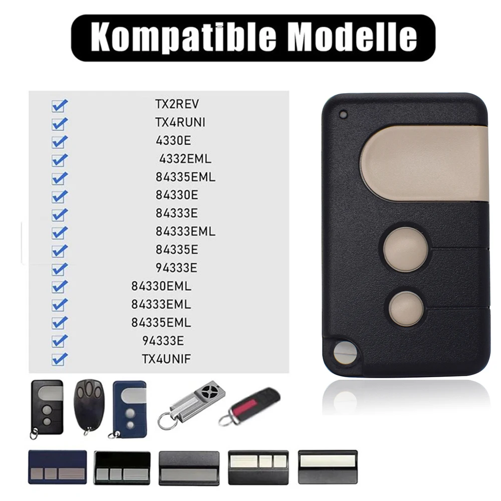 For Chamberlain Motorlift 84330EML 84333EML 84335EML 84335E 84330E 84333E Garage Door Remote Control 433.92MHz Rolling Code 2