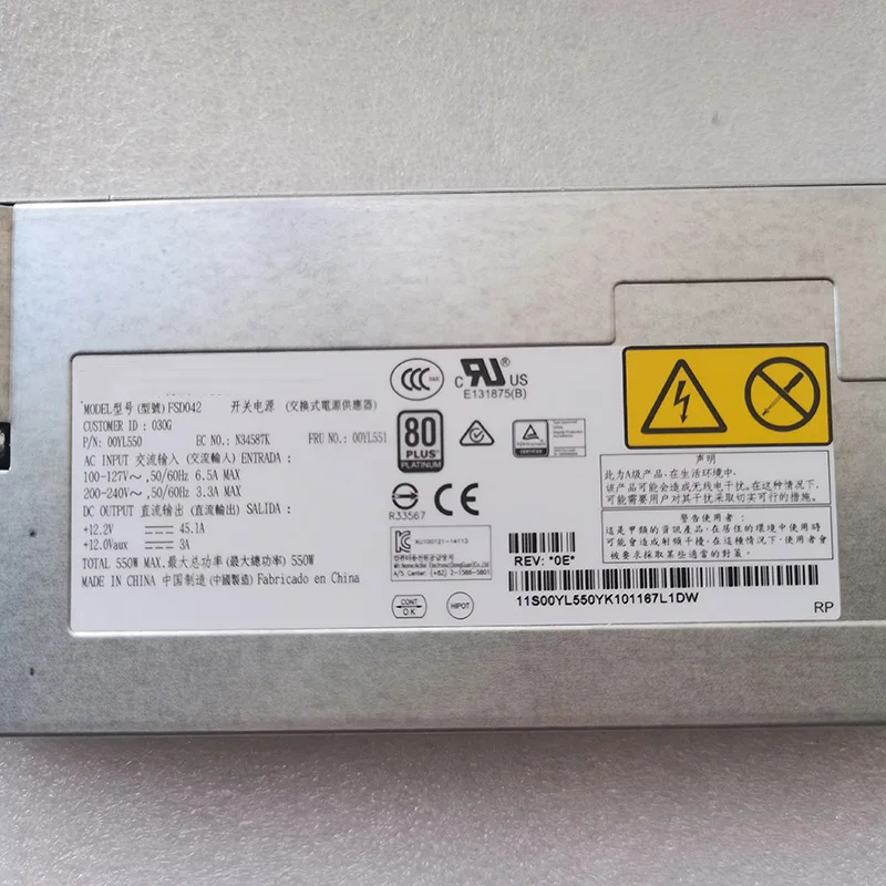 FSD042 550W 94Y8187 94Y8139 00YL551 For IBM X3550M5 X3650M5 Original Dedicated Server Power Supply 100% Tested Fast Ship 5 FSD042 550W 94Y8187 94Y8139 00YL551 For IBM X3550M5 X3650M5 Original Dedicated Server Power Supply 100% Tested Fast Ship - Image 3