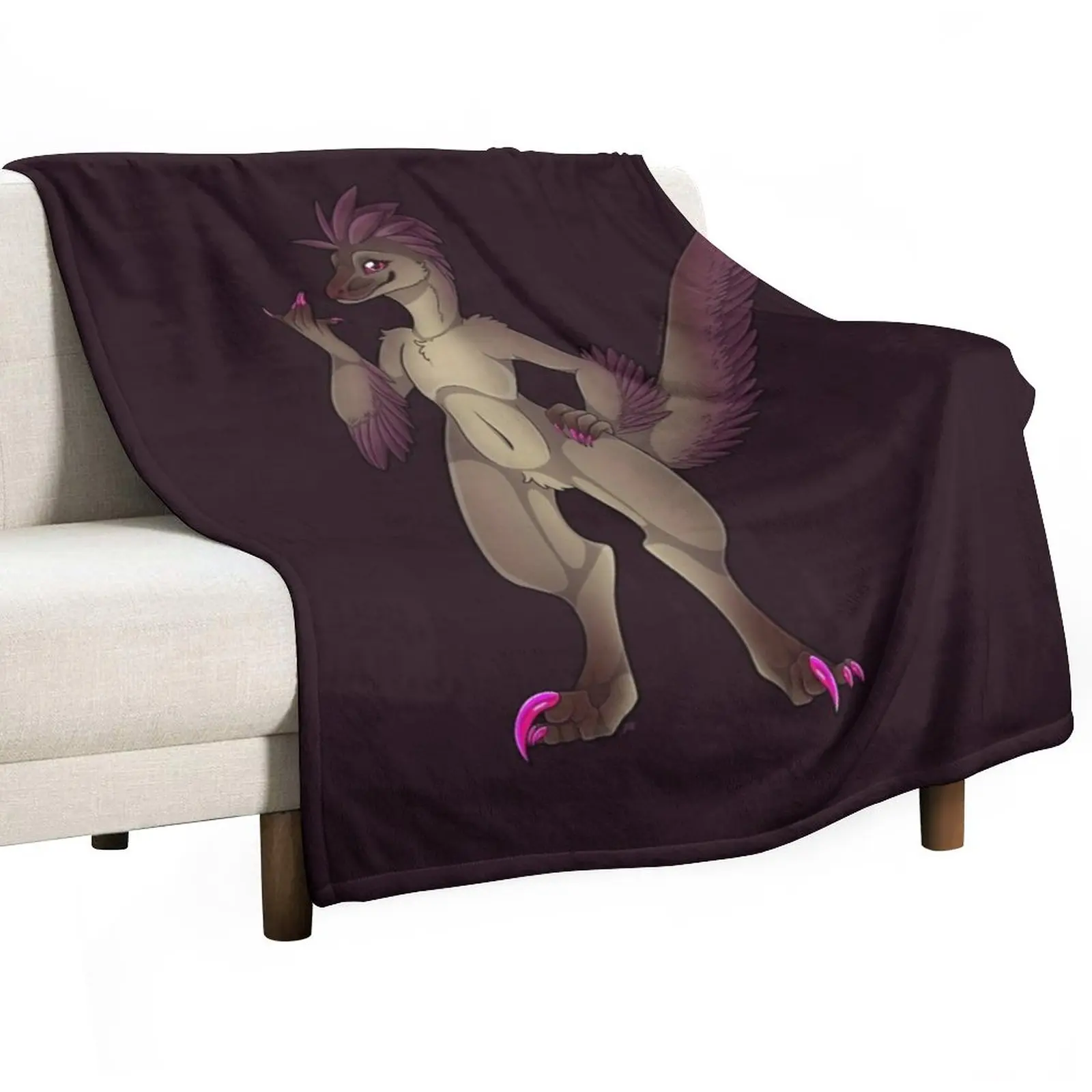 

Vermillion Velociraptor Throw Blanket Picnic Blanket Kid'S Blanket Nap Blanket Blanket Luxury