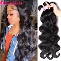 PerisModa Body Wave Bundles Human Hair Brazilian Weaving Natural Black 3 4 Bundles Deal Virgin Hair 30 Inch Raw Hair Extensions 1